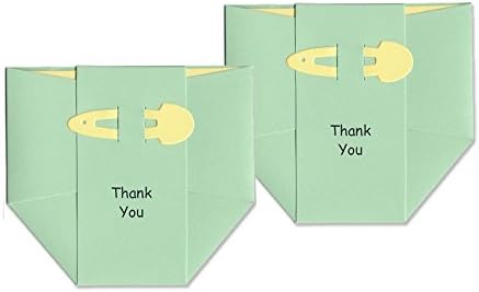 Baby Thank-you Cards - Green Diapers with Yellow Pins - Baby Shower Thank You Notes