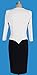 Babyonline Office OL Wear to Work Front Zip Patchwork Casual Party Pencil Dress