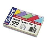 ESSELTE PENDAFLEX CORP. / Ruled index cards in assorted colors, 4 x 6, standard colors, 100 cards/pack / ESS34610 / Sold as 1 Pack / Mfr Part # 34610 \*/ Ruled index cards in assorted colors, 4 x 6, s