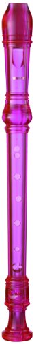 Smart Soprano Recorder HY-26BM Translucent Pink 3-Piece Baroque Fingering