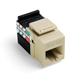 Leviton 5G108-RI5 QuickPort Cat5e 8-Conductor Connector, Ivory