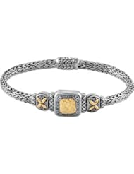 Sterling Silver Fashion Bracelet with 18KY Accents Sterling Silver & 18K Yellow 69911