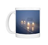 Driving in fog Photo Mugs