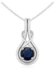 Round Blue Sapphire Pendant