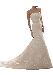 Strapless Lace Beaded Mermaid  Dress