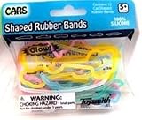  Pack of 12 GLOW-In-The-Dark CARS Shaped Rubber Band Bracelets .More information Pack of 12 GLOW-In-The-Dark CARS Shaped Rubber Band Bracelets 