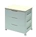 Kitchen & Housewares : Iris HG-553 Premier Collection 3-Drawer Storage Chest, White and Natural