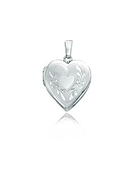 Sterling Silver Heart Pendant Photo Locket (14 x 20mm)