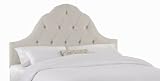 Skyline Furniture Arch Tufted Headboard in Velvet White