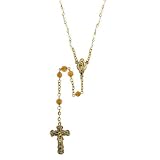 Citrine Topaz Color Birthstone Rosary - November