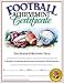 Hayes School Publishing VA596 Football Certificate- Set of 30 8.5'' X 11'' Certificates