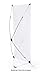 Displays2go Portable X Banner Stand with Hooks for Grommets, Height-Adjustable - Graphics not Included