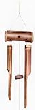 All Natural Handmade Bamboo Chime - Carved Two Tube Design