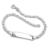 Zoom Produkt-Bild: Baby Kinder ID Armband, 925 Silber, 12- 14 cm, mit Gravurplatte + Gravur