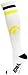 NCAA Iowa Hawkeyes Men's Tube Socks, White/Black/Gold