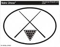 BILLIARDS Oval Bumper Sticker