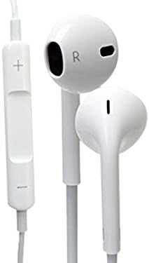 Dr Earthy Original Earphones/Earbuds/Headphones Premium Quality Sound and Mic for iPhone 6 Plus 6, iPhone 5S 5C 5, iPad Air, iPad Mini, iPad Mini 2, iPad 4 (White)