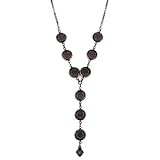 Black Beauties Channel Set Y Style Necklace