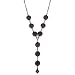 Black Beauties Channel Set Y Style Necklace