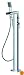 Artos F802-2BN Kascade Floor Mount Tub Filler With Handshower, Brushed Nickel