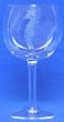 Individually Hand Etched Seahorse Red Wine Glass 7 1/4"H Set / 4