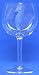 Individually Hand Etched Seahorse Red Wine Glass 7 1/4"H Set / 4