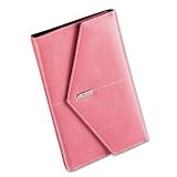 Rolodex 1734452 Rolodex Resilient Business Card Book, Faux Leather, Pink