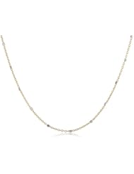 14k Gold 1.1mm Fancy Rolo Chain Necklace