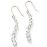 DiamonUltra&trade; Cubic Zirconia 10k Gold Curved Earrings