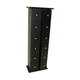 Carolina Cottage Double Door CD Cabinet, Antique Black