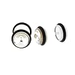 White Acrylic Faux Plug With Clear CZ - 16g Acrylic Stud - 0g Fake Plug - Sold as a Pair
