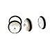 White Acrylic Faux Plug With Clear CZ - 16g Acrylic Stud - 0g Fake Plug - Sold as a Pair