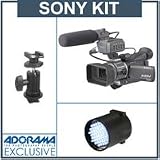 Sony HVR-A1U Digital HDV 1080i High Definition Handycam Camcorder - Bundle - with Switronix TL-50 30w Dimmerable DC Powered LED Light, Bescor SA-1 Universal Swivel Shoe Mount Adaptor