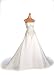 White Organza Strapless Wedding Gown