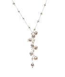 Image of Oi! Ladies N0048 White Fresh Water Pearl On Silk Necklace