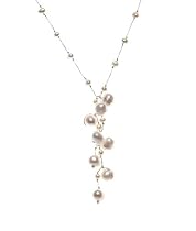 Oi! Ladies N0048  White Fresh Water Pearl On Silk Necklace