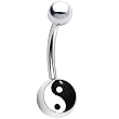 Stainless Steel Yin Yang Logo Belly Ring