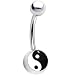 Stainless Steel Yin Yang Logo Belly Ring