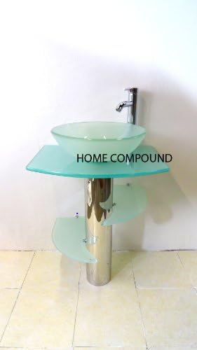 Bathroom Vanities Glass Vessel Sink Set with Faucet / Hc08