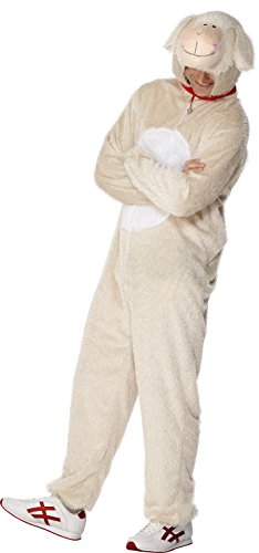 Smiffy's Men's Lamb Costume Includes Jumpsuit with Hood
