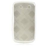 Clear Transparent Checker Design Silicone Skin Cover Case Cell Phone Protector for BlackBerry Curve 8900