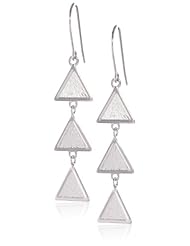 Sterling Silver Triangular Dangle Earrings