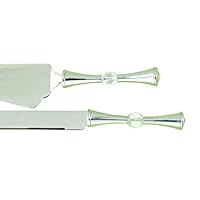 Hortense B. Hewitt Wedding Accessories Crystal Bead Cake Knife and Server Set