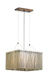 Forecast Lighting F1935-68 Ecoframe Organic Modern Pendant in Deep Bronze with Square Shade