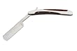 WOOD HANDLE STRAIGHT SHAVING RAZOR