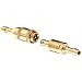 Brass Double Shut-Off Quick Connect Tube Fitting, Barbed Coupler, 5/32" Tube ID, with Buna-N Seal