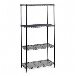 Safco 36"x24" Industrial Wire Shelving in Black