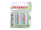 Tenergy Centura 9V 200mAh Low Self-Discharge NiMH Rechargeable Batteries (2pcs card)