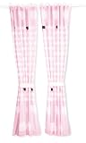 Pinolino 78522-7 - Gardine, 1 Schal, 245 cm lang, 'Happy Sheep' rosa