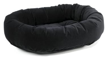 Bowsers Microvelvet Donut Dog Bed – Ebony/XS